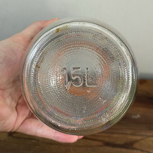 Vtg Arc France Poppy Glass Canister Set R Carman 1.5L 3/4L MCM Retro 60s Arcoroc - Picture 8 of 14